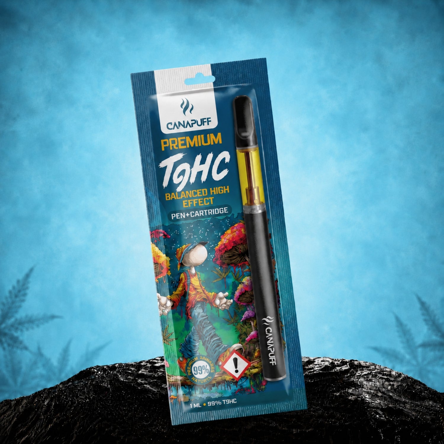 Canapuff TⳊHC Pen+Cartridge Balanced 99% vape liquid 1 ml