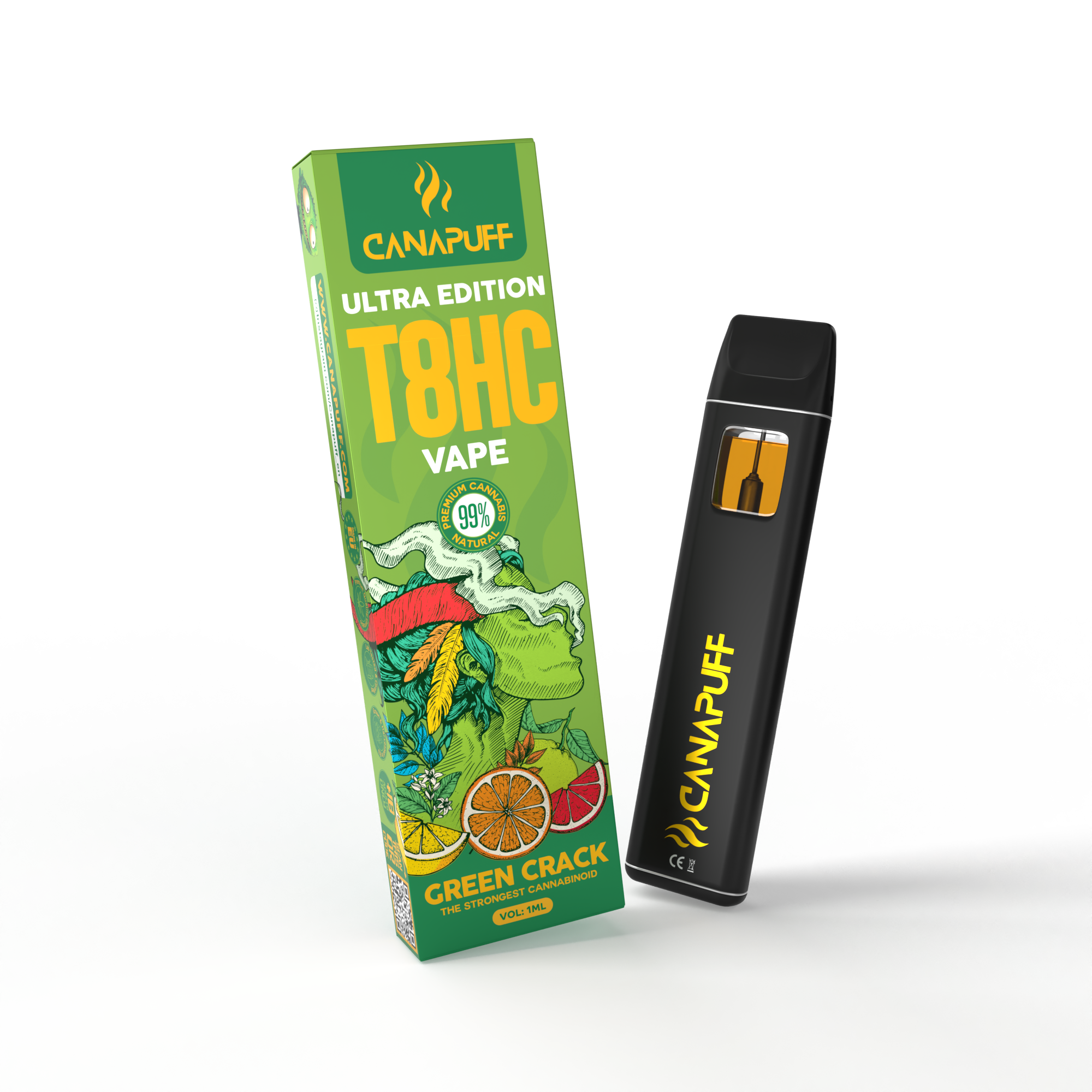 T8HC Vape Green Crack Ultra Edition 99% 1ml
