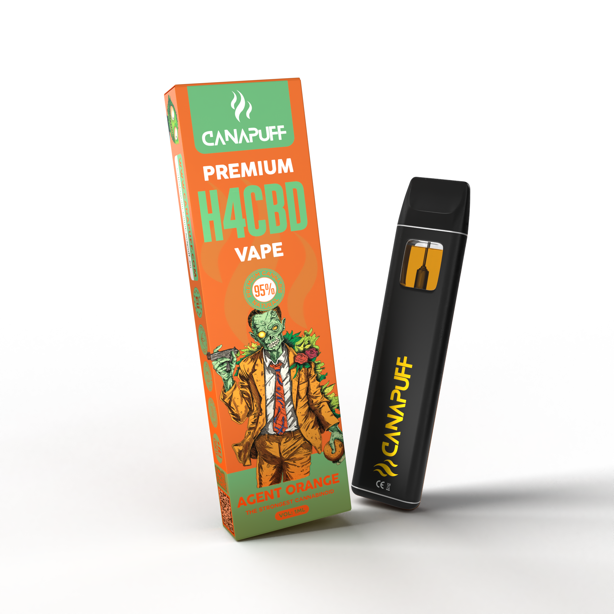 Agent Orange 96% H4CBD - CanaPuff - ОДНЕ ВИКОРИСТАННЯ
