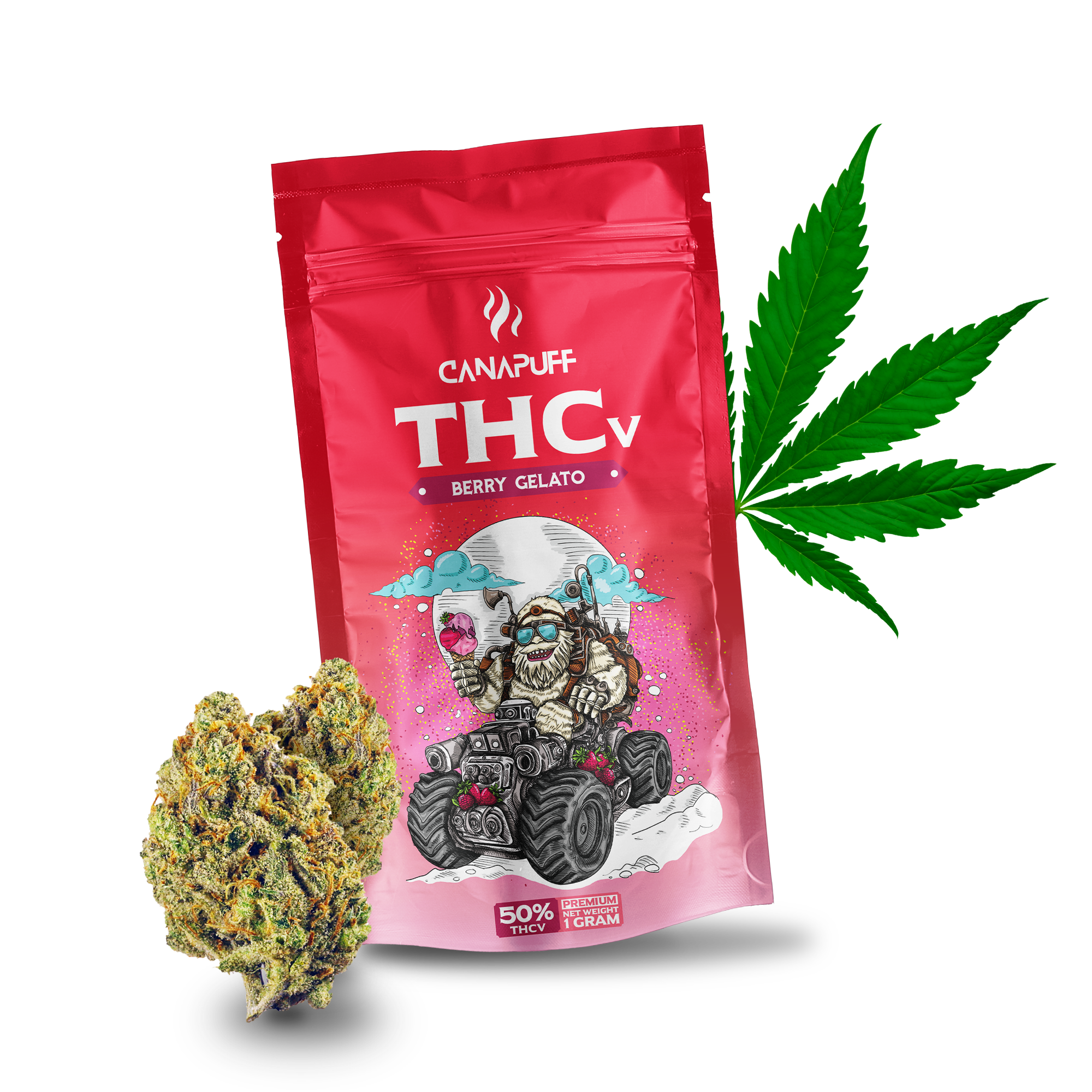 Canapuff - Berry Gelato 50% - THCv Flowers