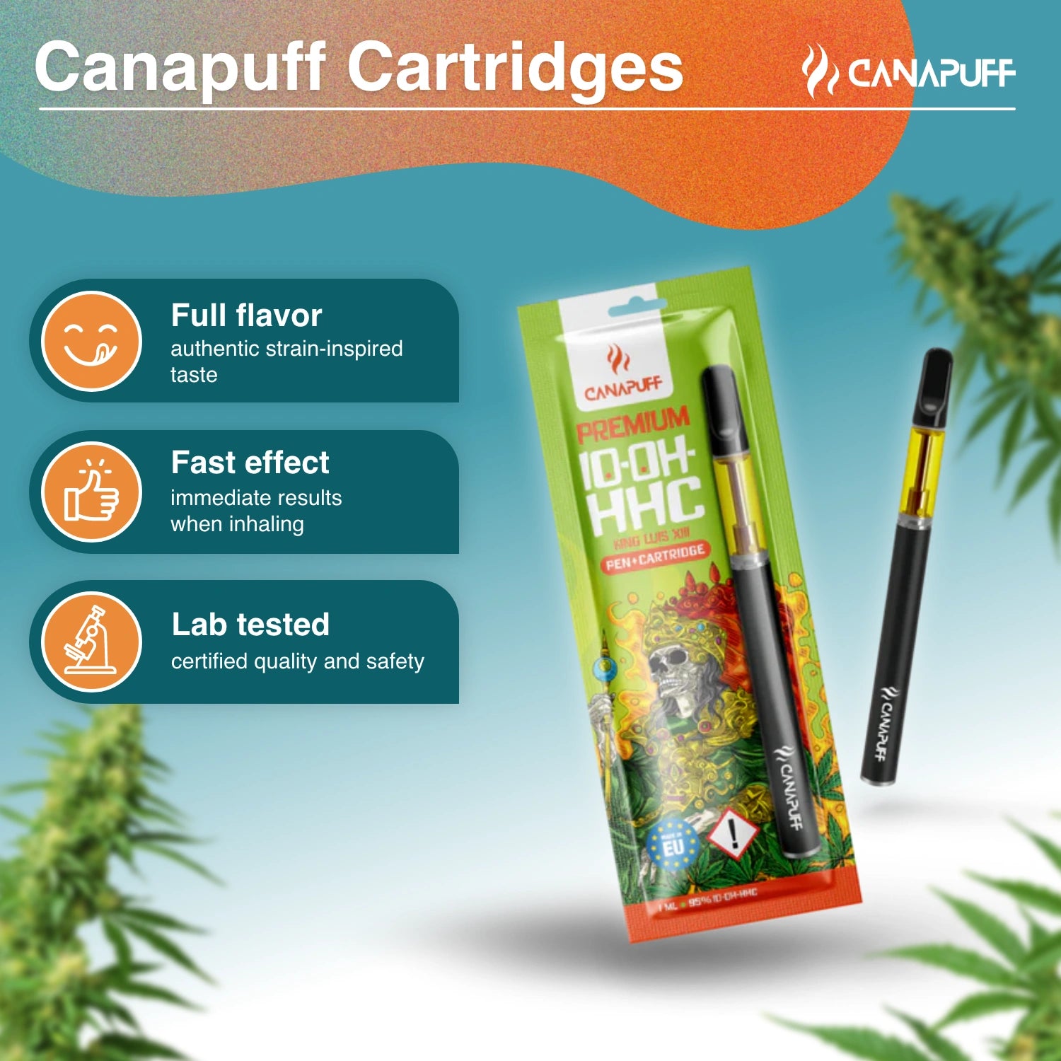 Canapuff - Kung Luis XIII - 10-OH-HHC 95% - Penna+patron