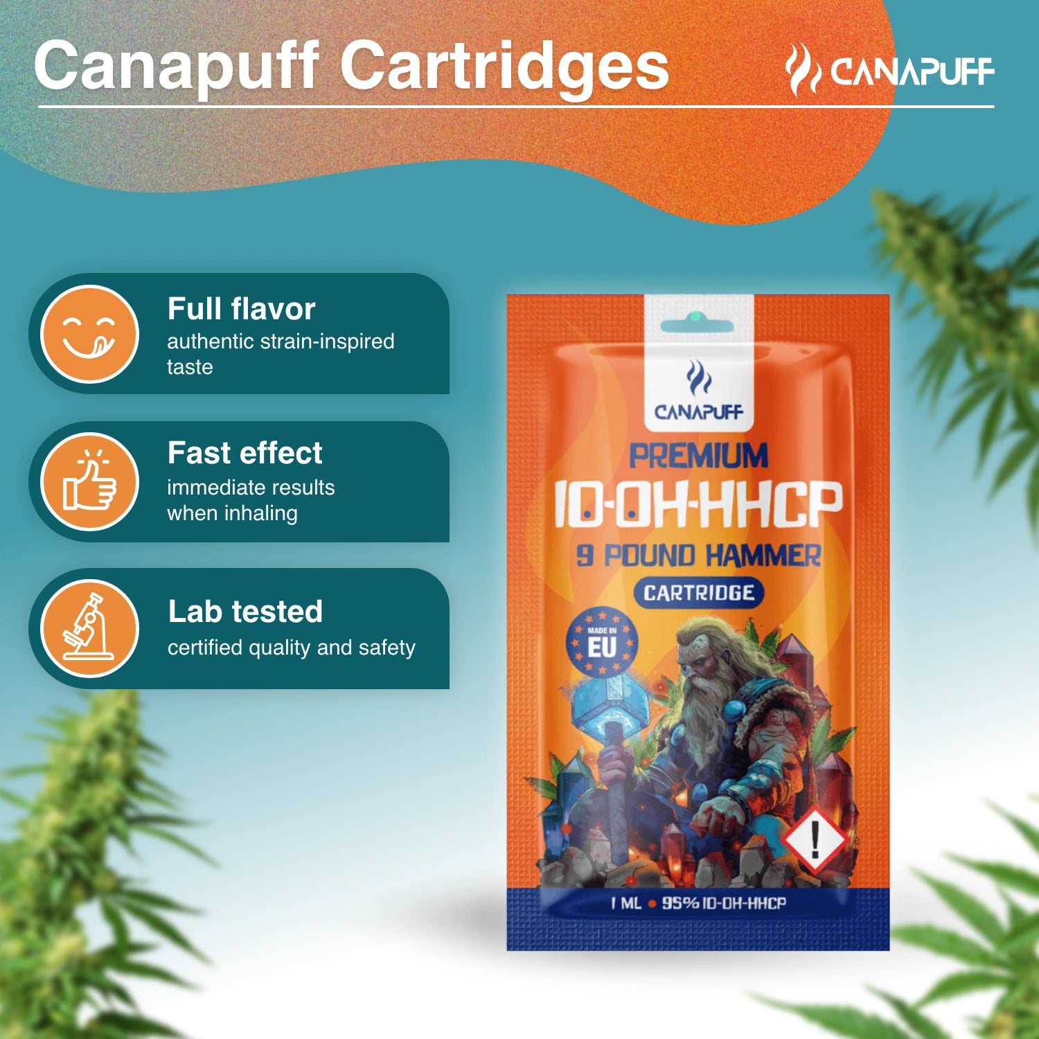 Canapuff - 9 Pound Hammer - 10-OH-HHCP 95% - kartrydzh