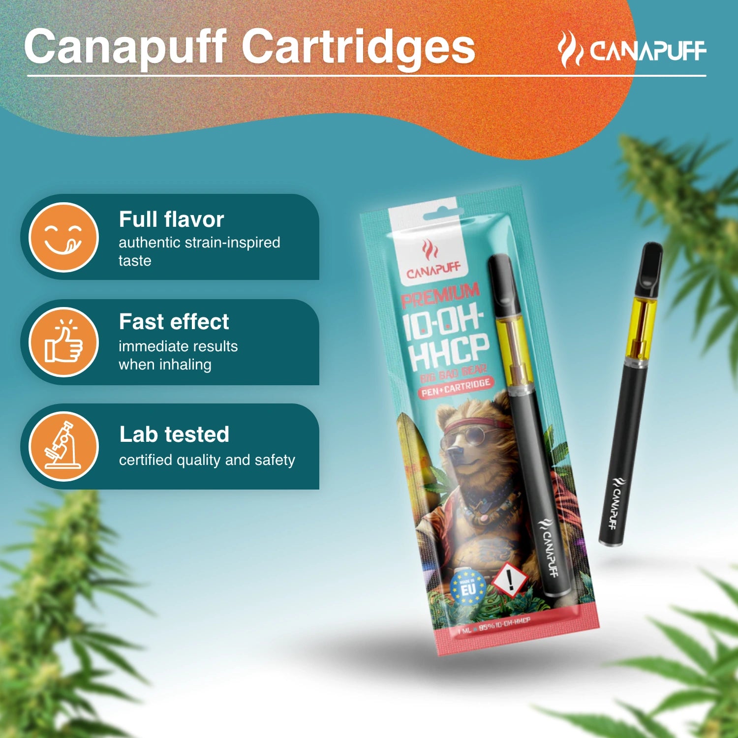 Canapuff - Big Bad Bear - 10-OH-HHCP 95% - Pen+Cartridge