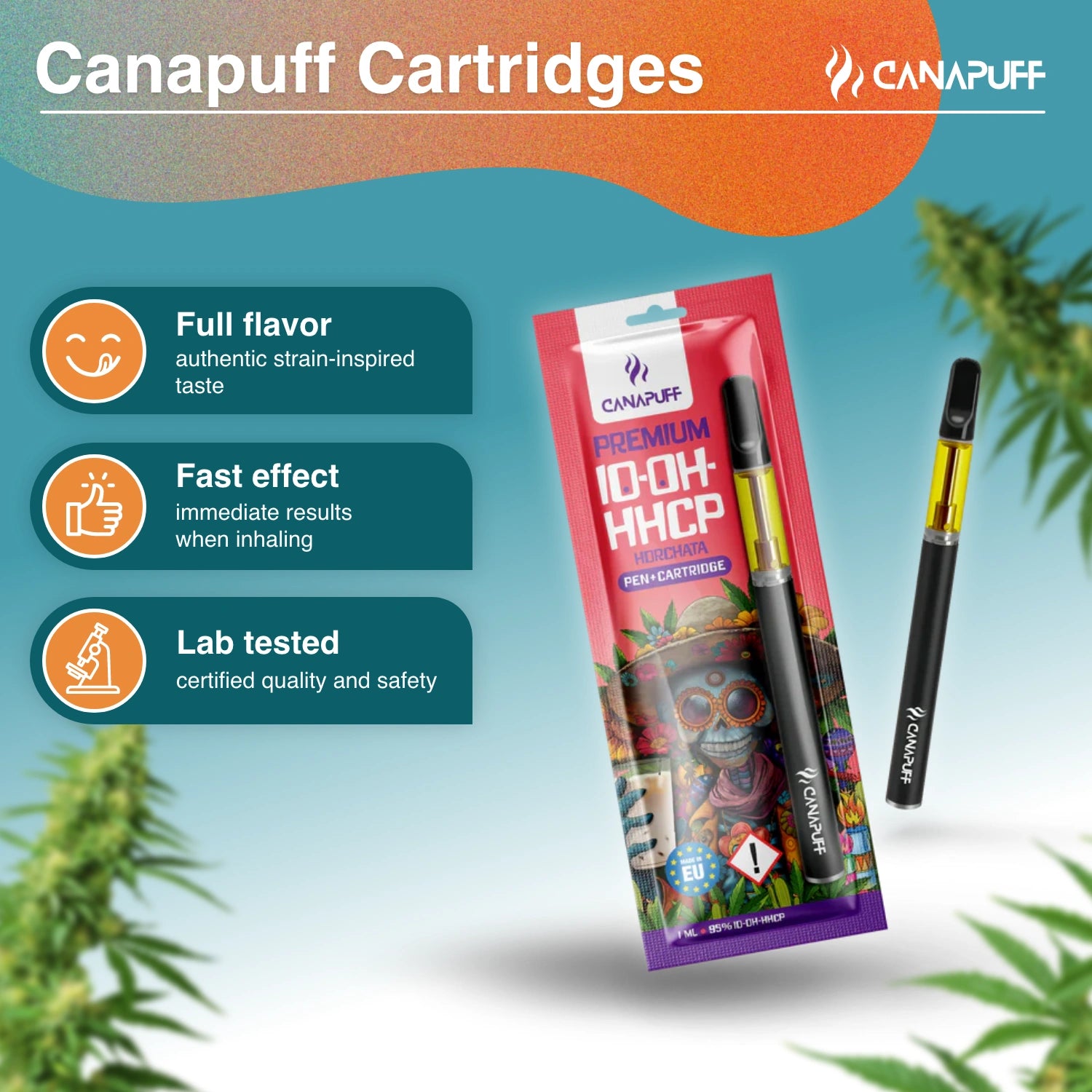 Canapuff - Horchata - 10-OH-HHCP 95% - Ручка+Kartrydzh