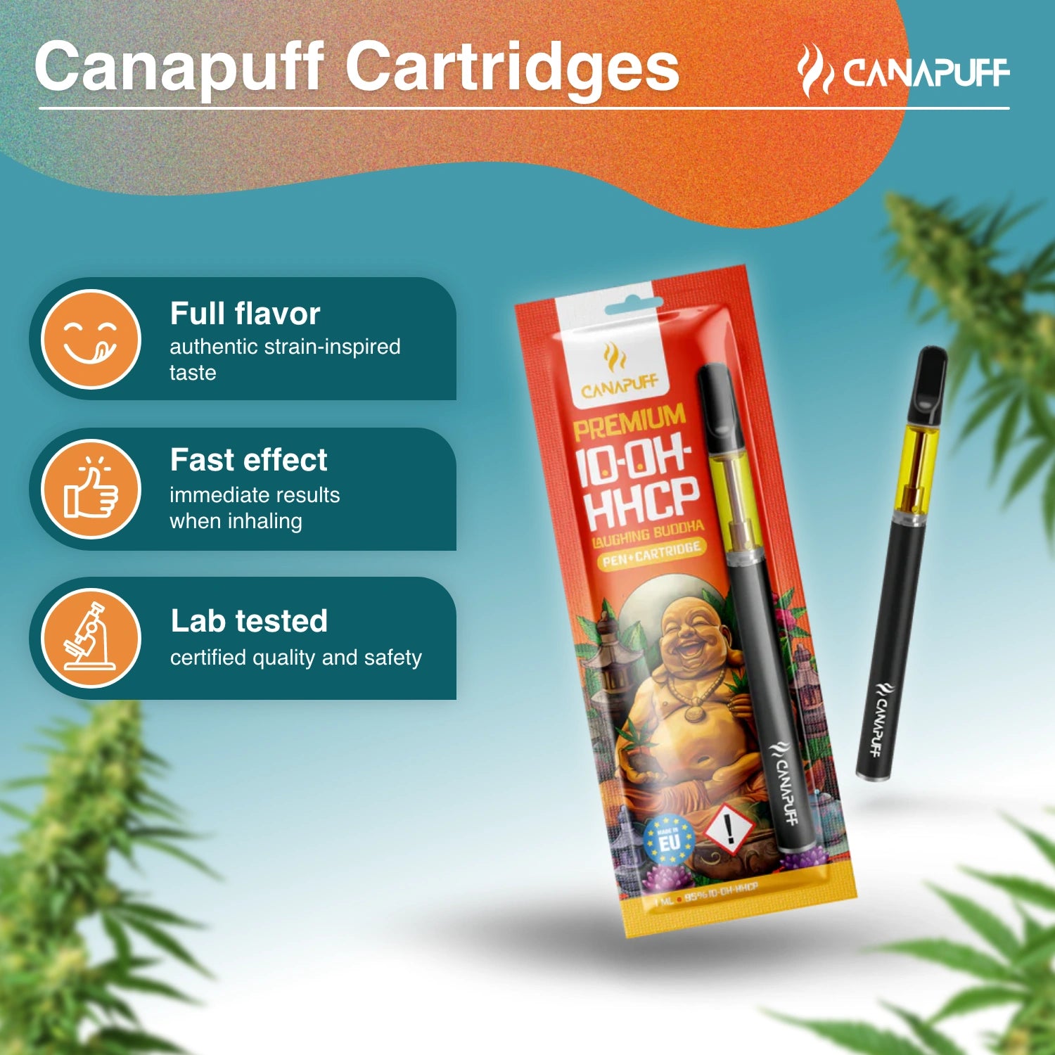 Canapuff - Laughing Buddha - 10-OH-HHCP 95% - Ручка+Kartrydzh
