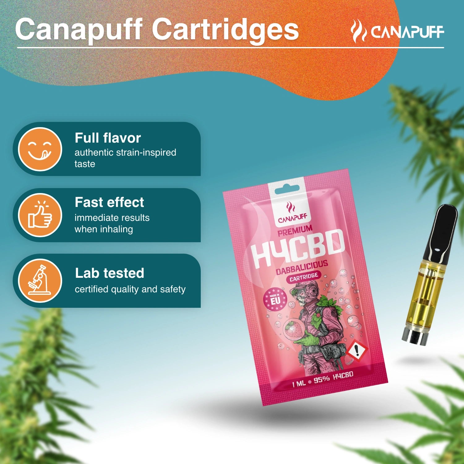 Canapuff - Dabbalicious - H4CBD 96% - kasetė