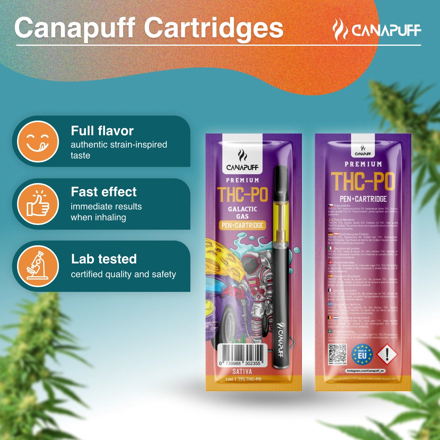 Canapuff - Galactic Gas - THC-PO 79% - Pen+Cartridge