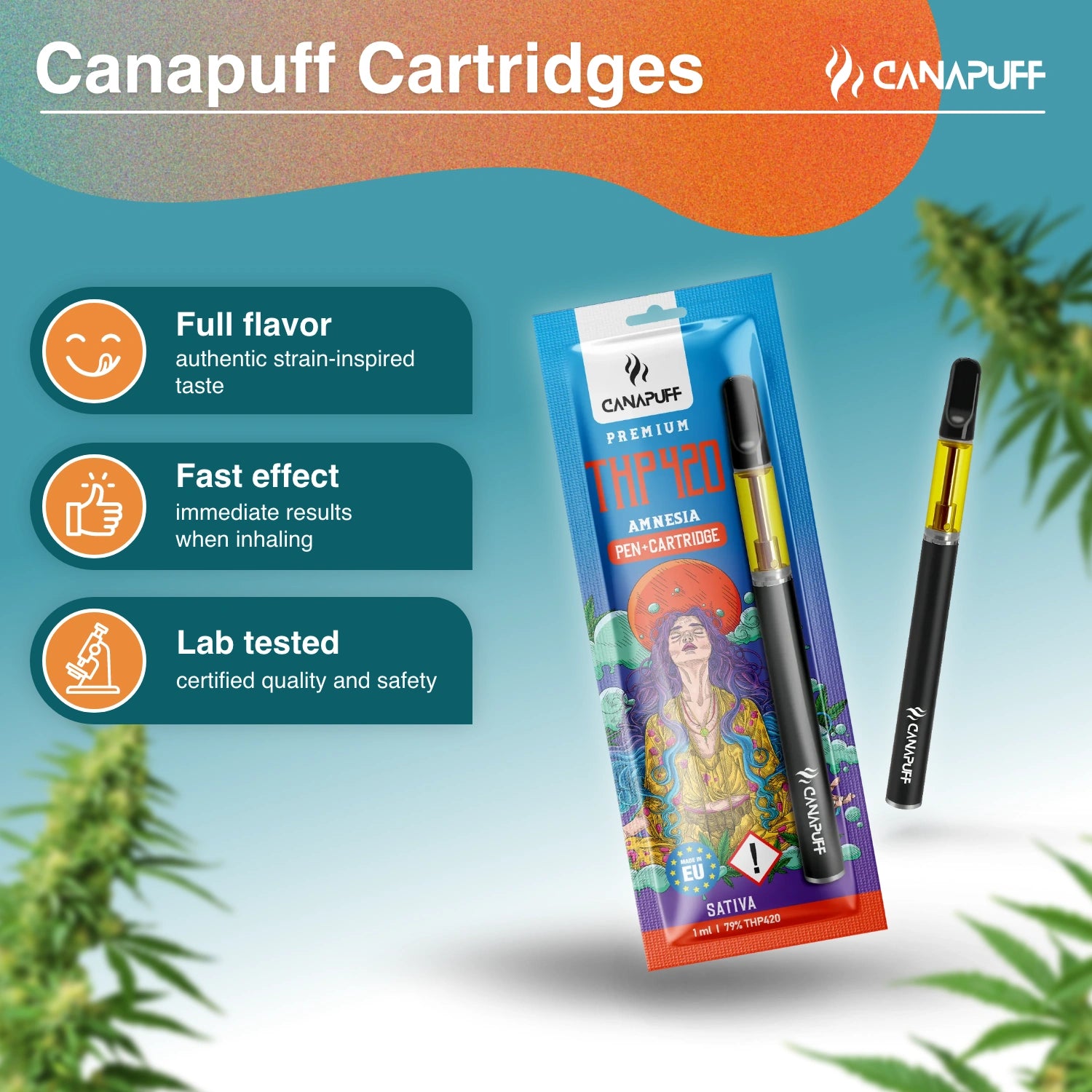 Canapuff - Amnesia - THP420 79% - Pen+Kasetė