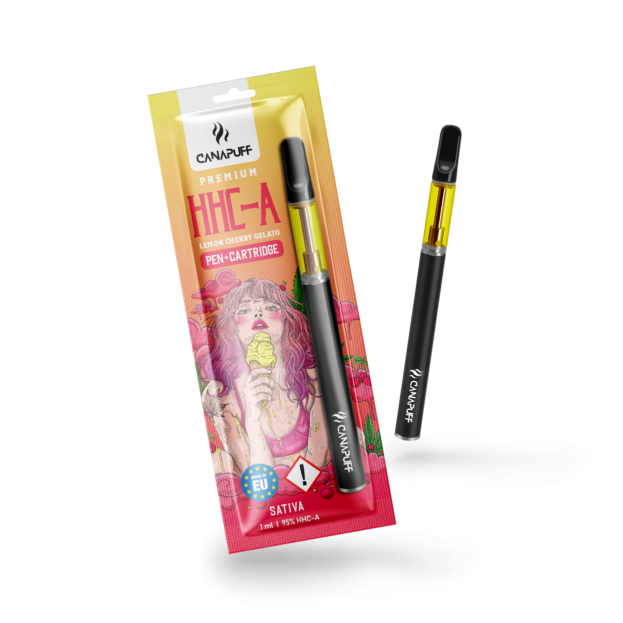 Canapuff - Gelato alla ciliegia e limone - HHC-A 95% - Penna+Cartuccia