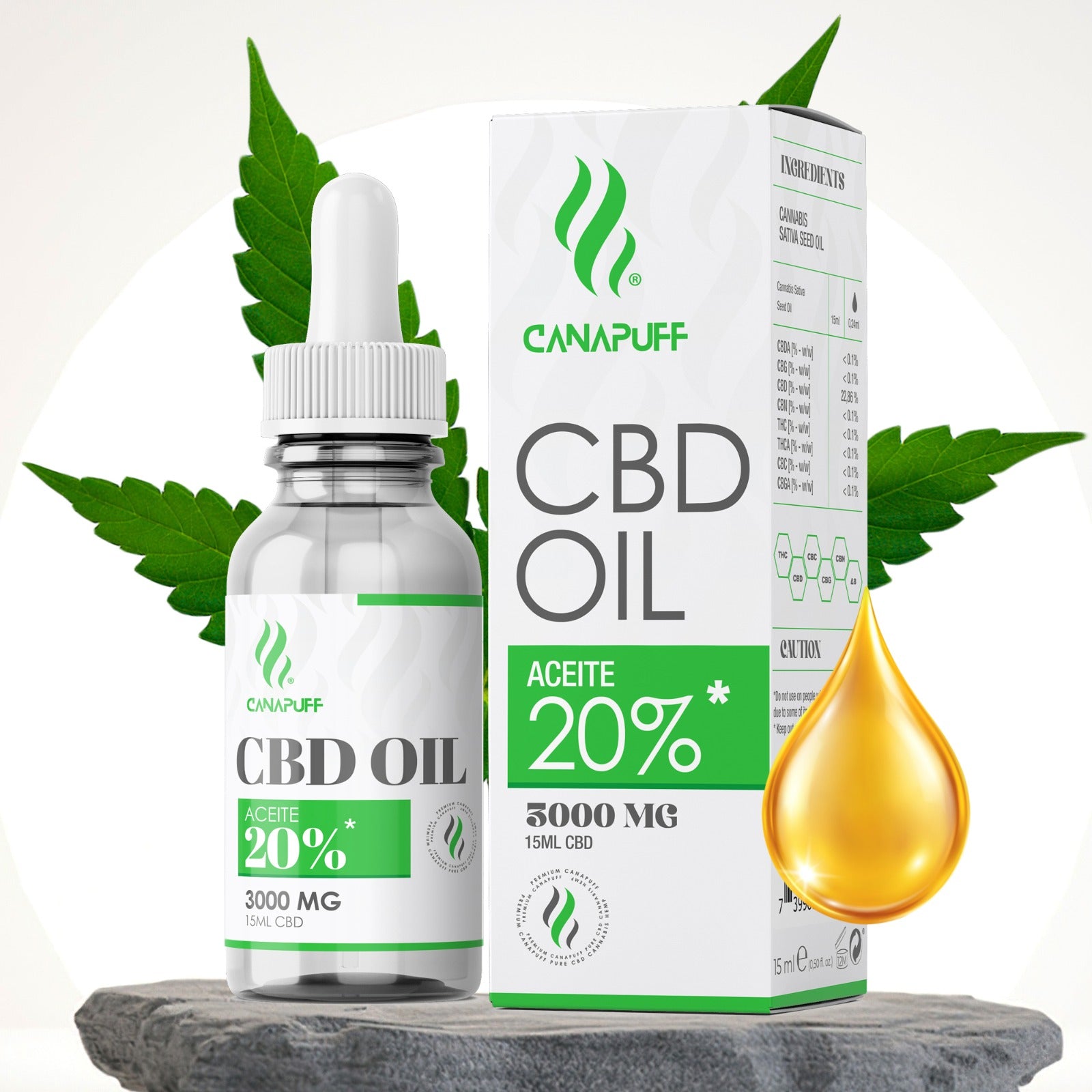 Canapuff - CBD Olaj - 20% - 15ml