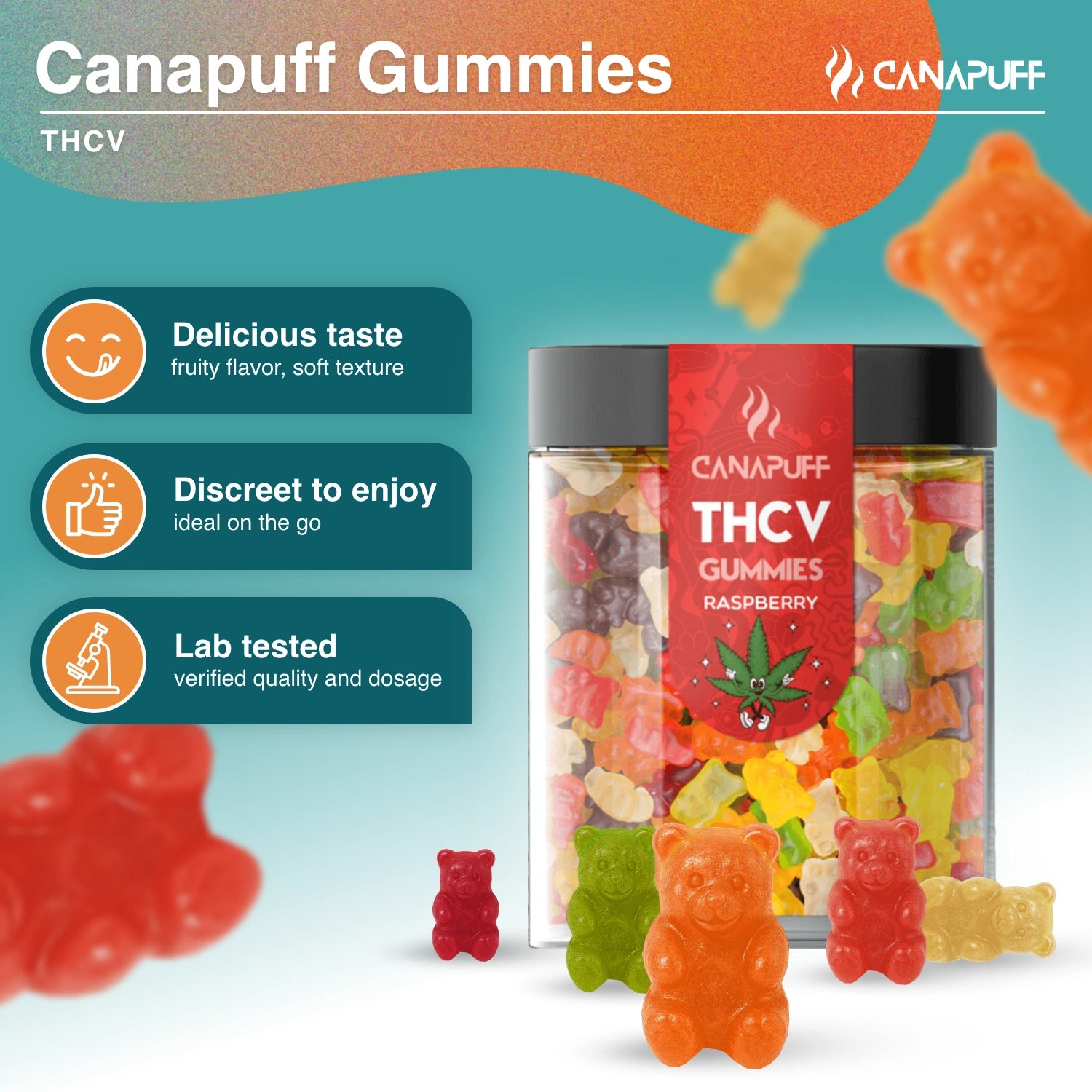 THCv Gummies - Raspberry - Canapuff