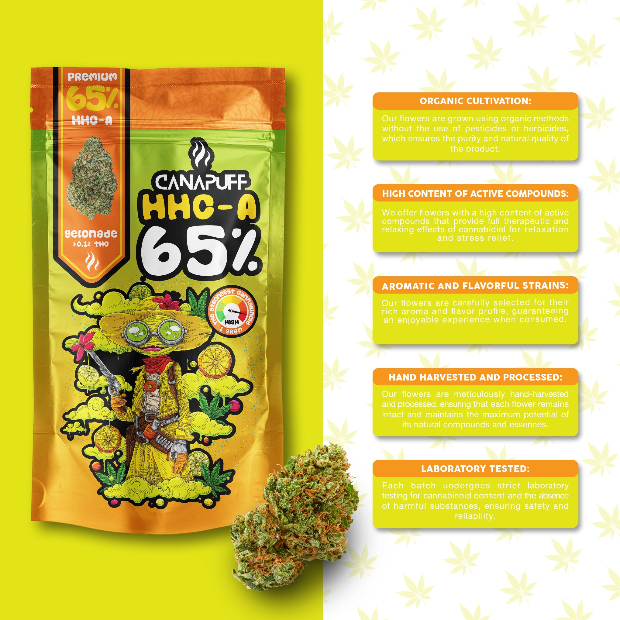 Canapuff - Gelonade 65% - HHC-A Blomster