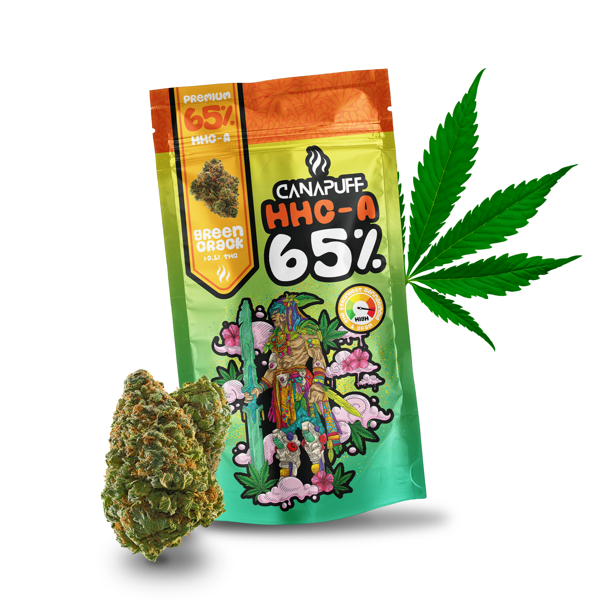 Canapuff - Green Crack 65% - HHC-A Květy