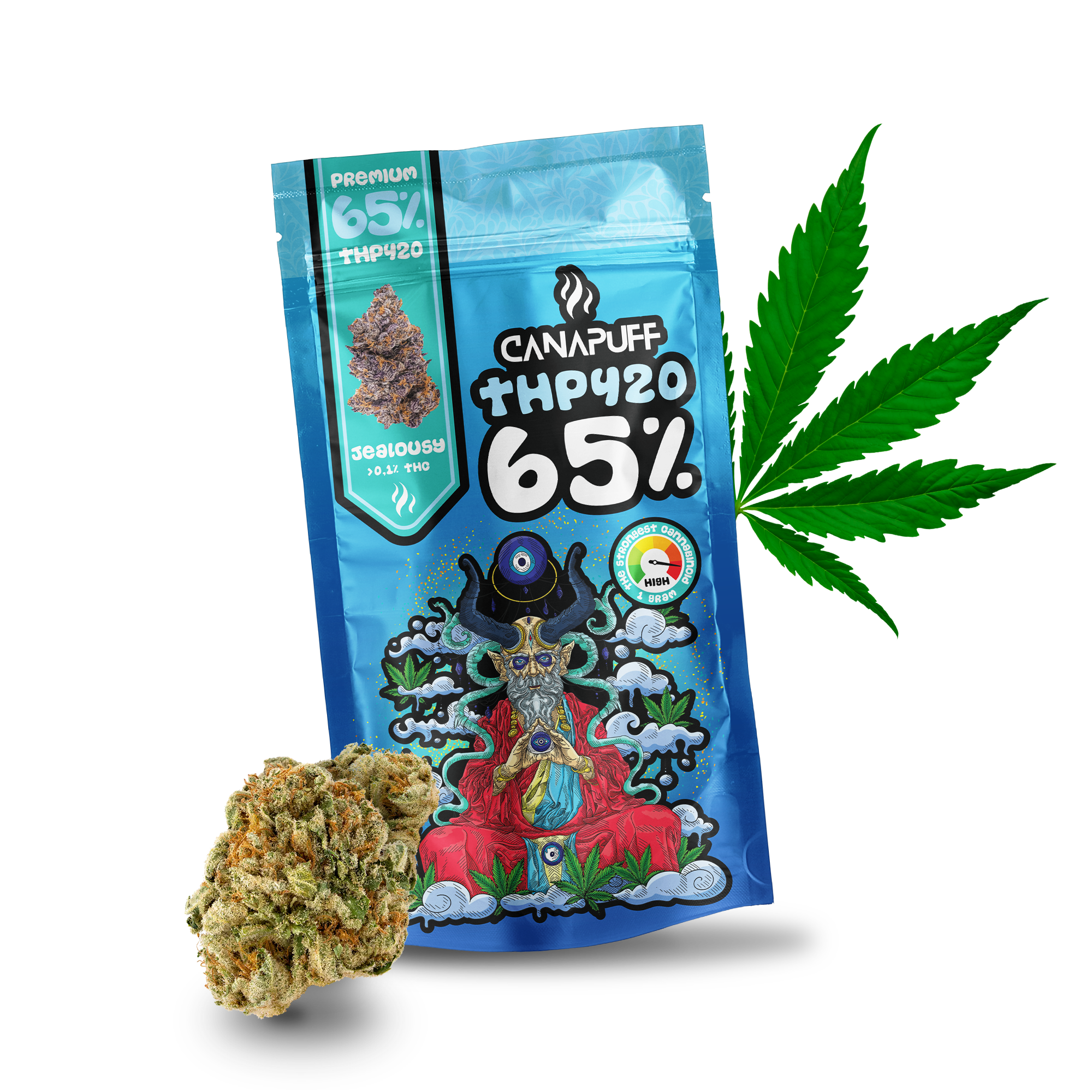 Canapuff - Svartsjuka 65% - THP420 Blommor