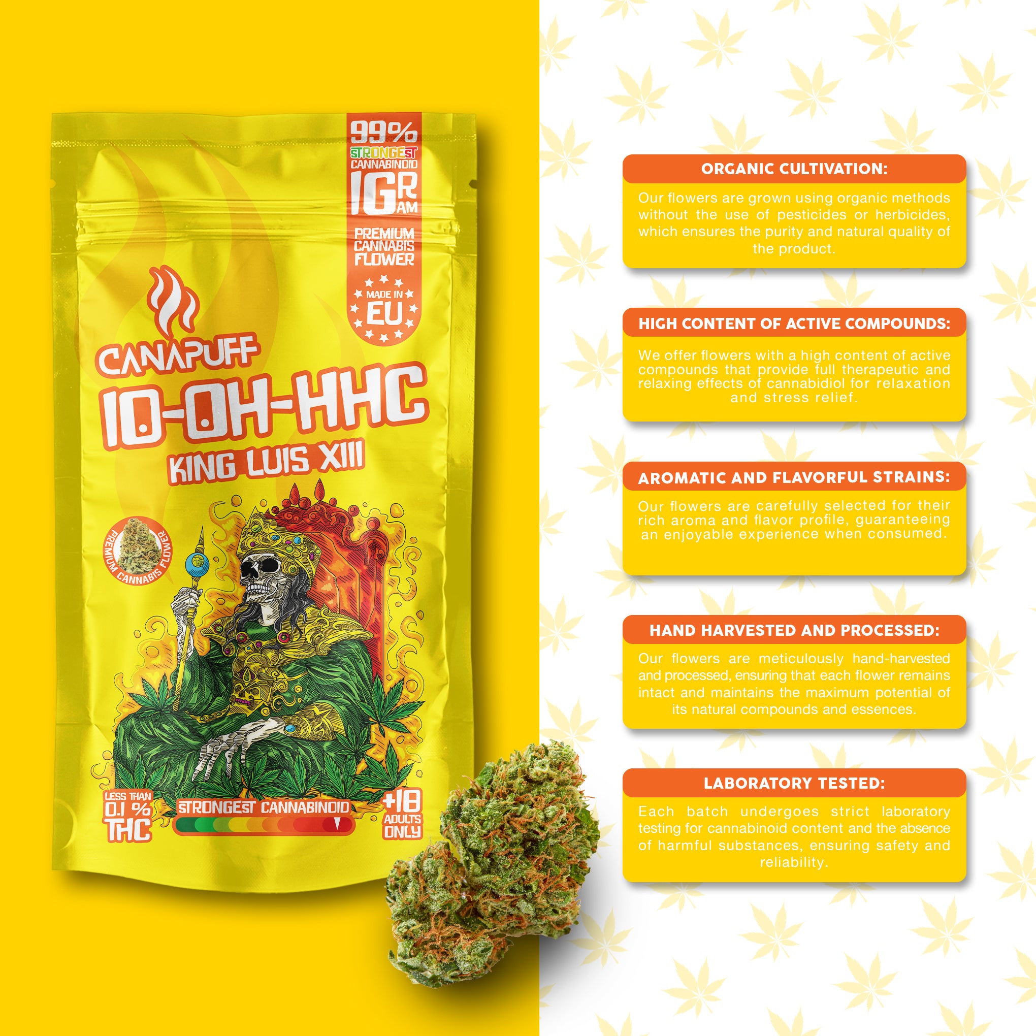 Canapuff - King Luis XIII 99% - 10-OH-HHC Flowers