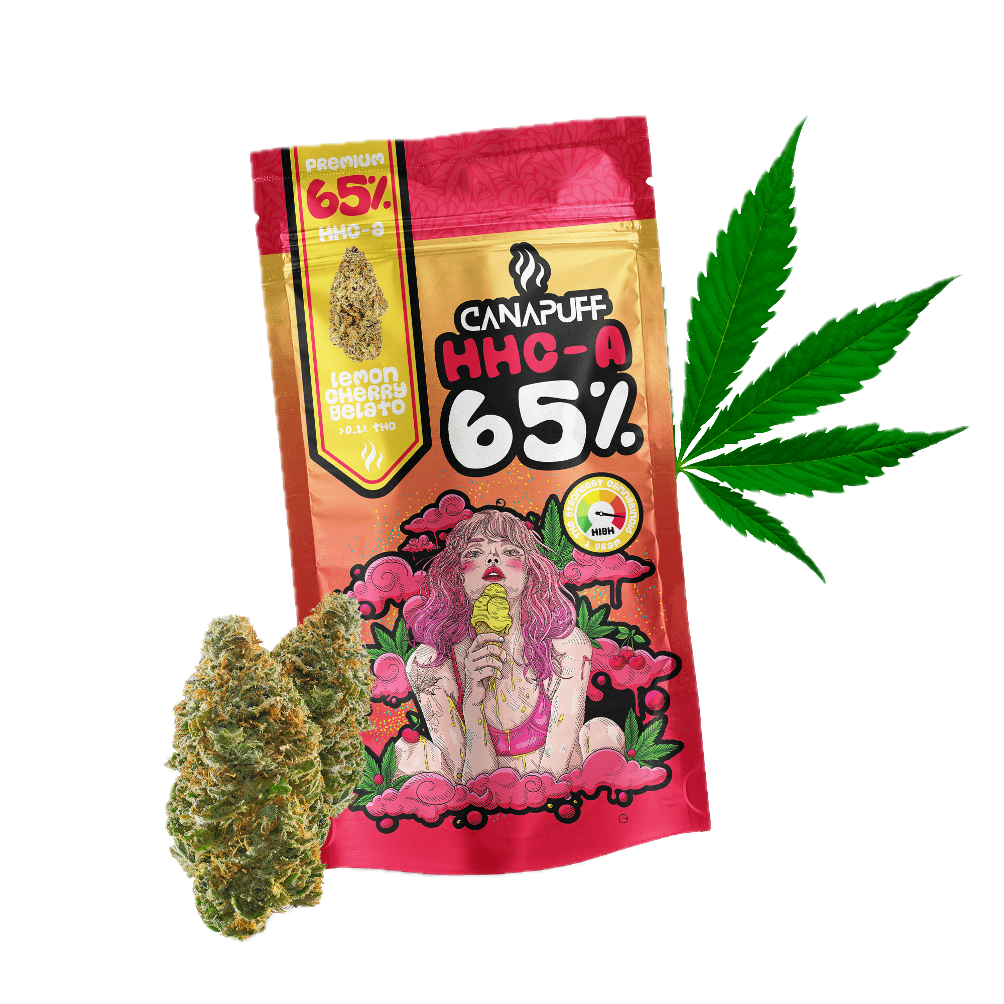 HHC-A Flowers Lemon Cherry Gelato 65%