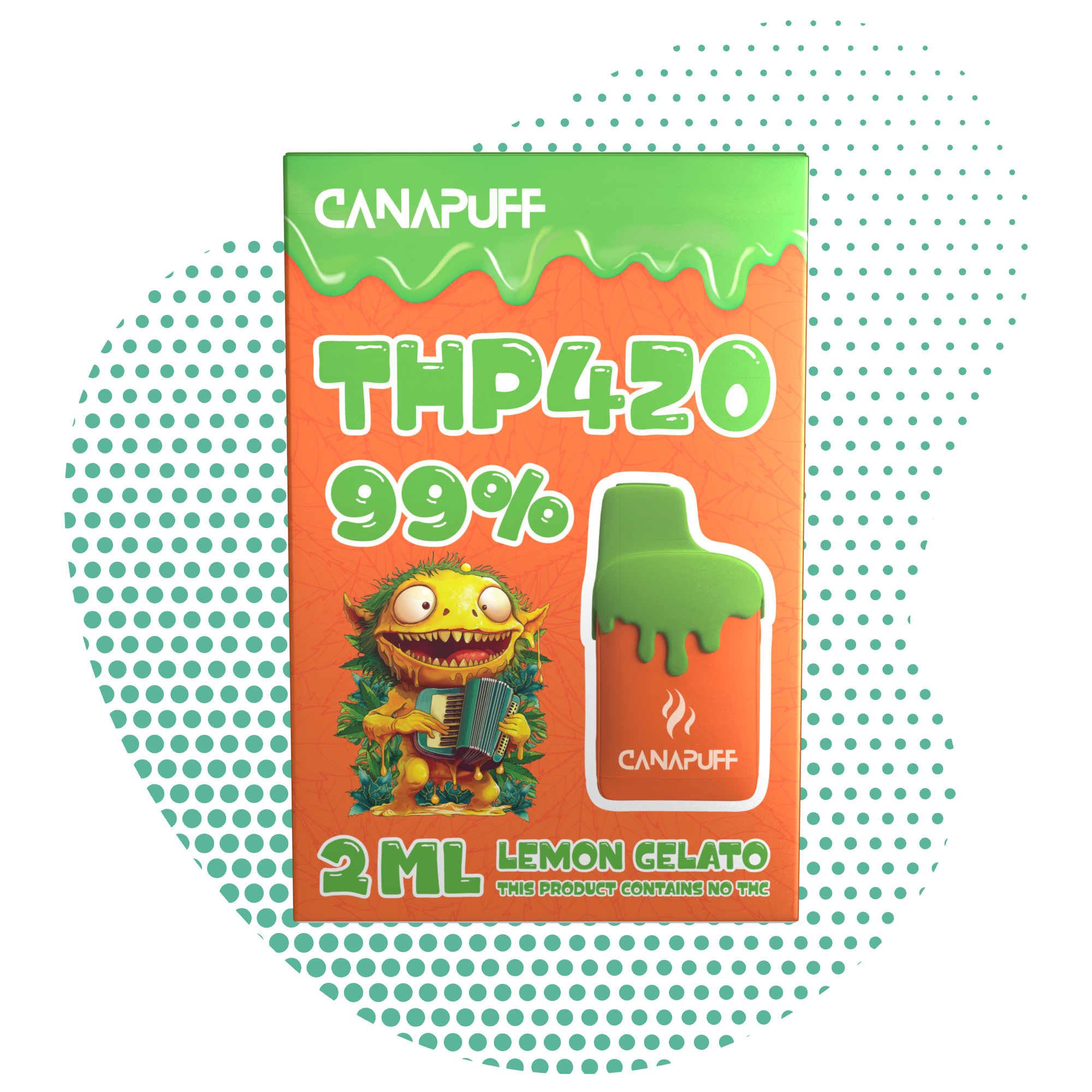 Lemon Gelato 99% THP420 - Canapuff - Еднократна употреба - 2 мл