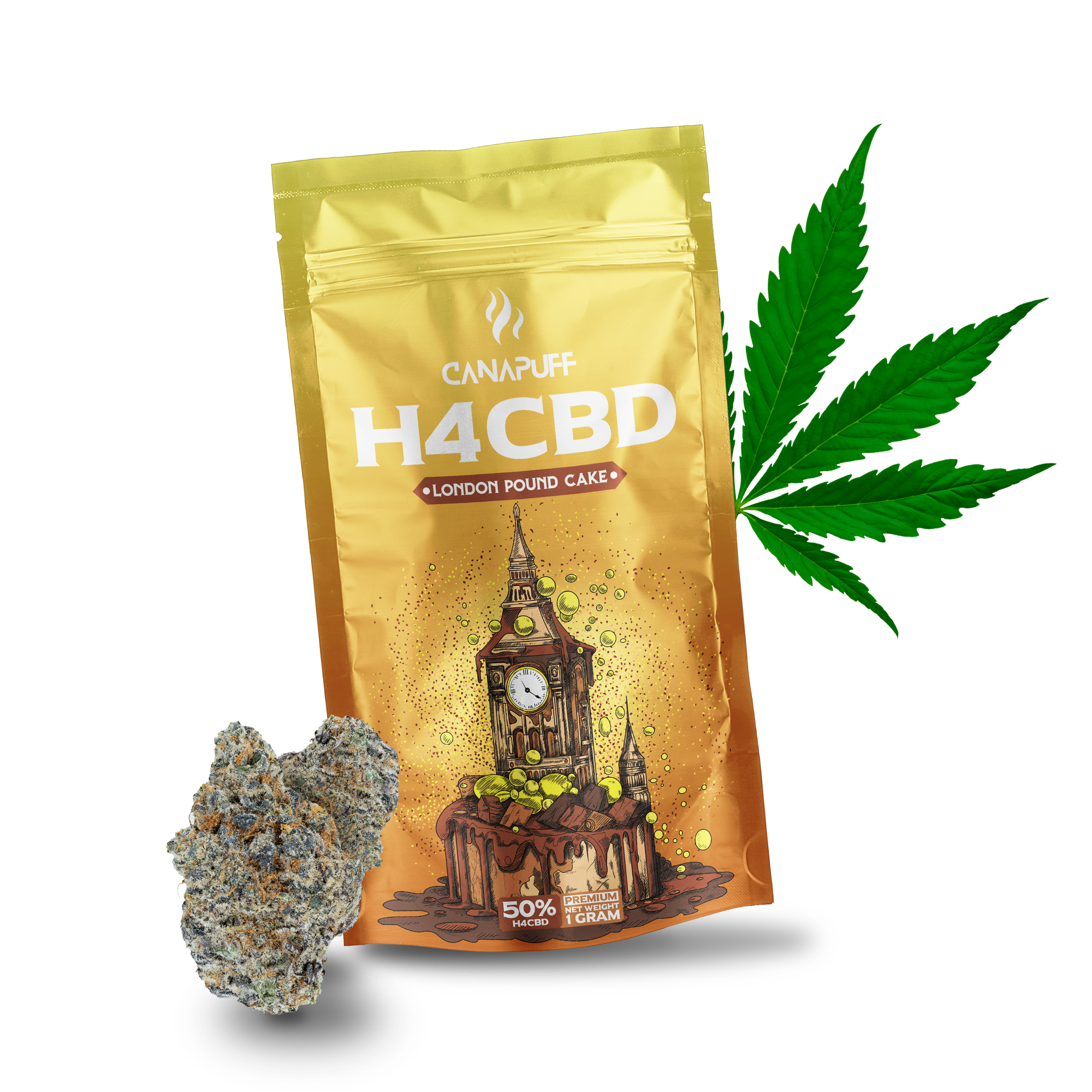 CanaPuff - London Pound Cake 50% - H4CBD Flowers