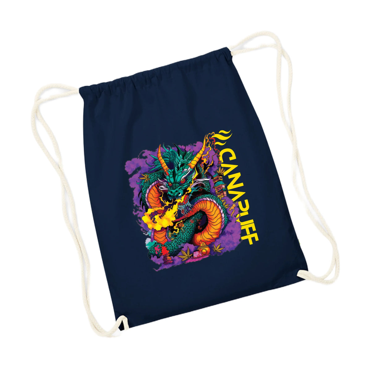 Canapuff Drawstring Bag – Extreme Dragon – Blue