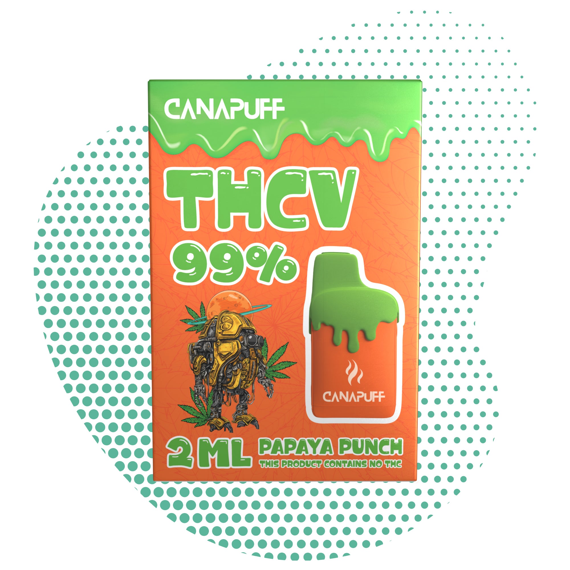 Papaya Punch 99% THCv - Canapuff - One Use - 2ml