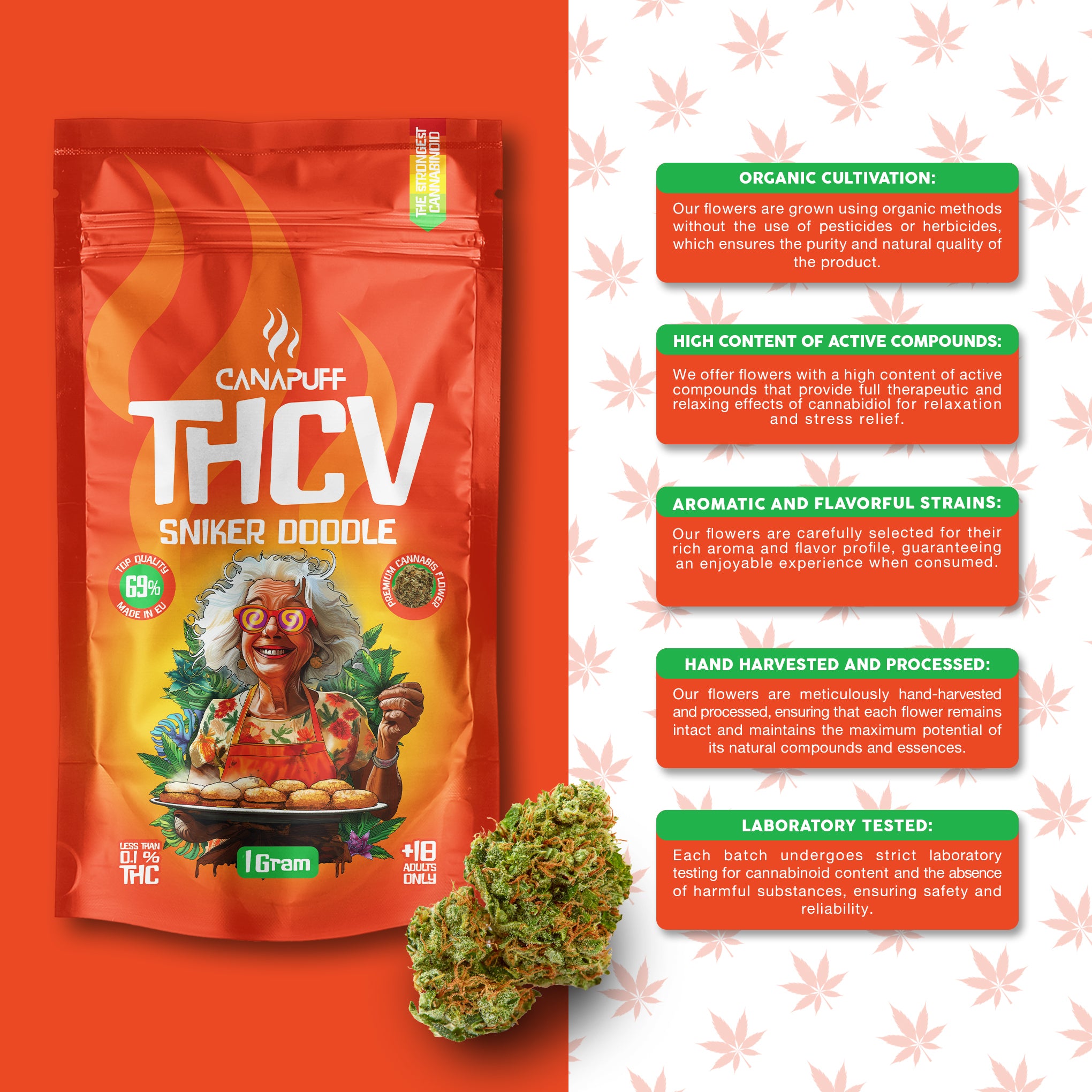 Canapuff - Sniker Doodle 69% - Flores THCv