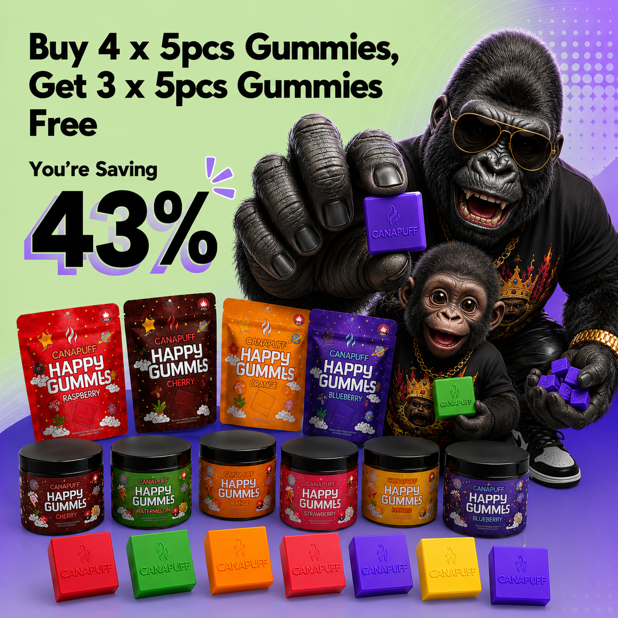 Gummy Deal: Koop 4, krijg 3 GRATIS