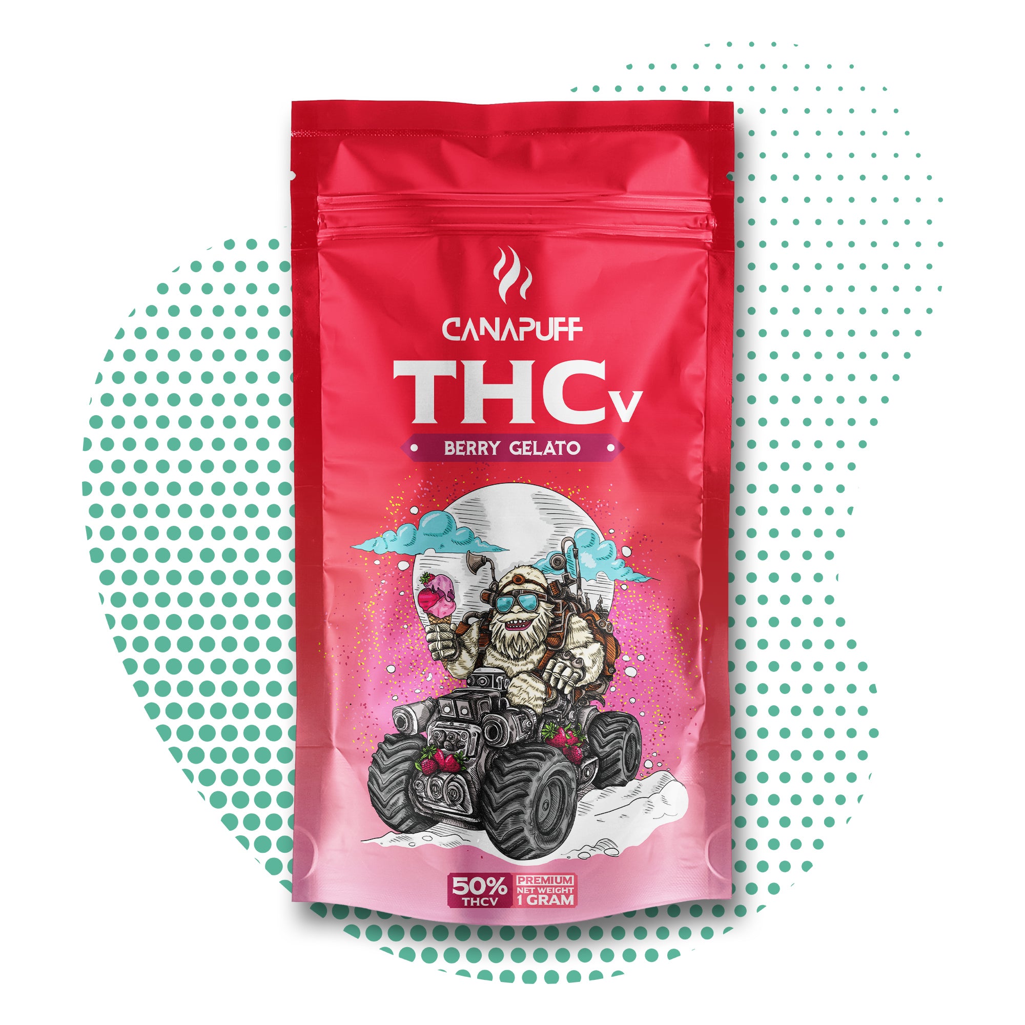CanaPuff - BERRY GELATO 50% - THCv Květy