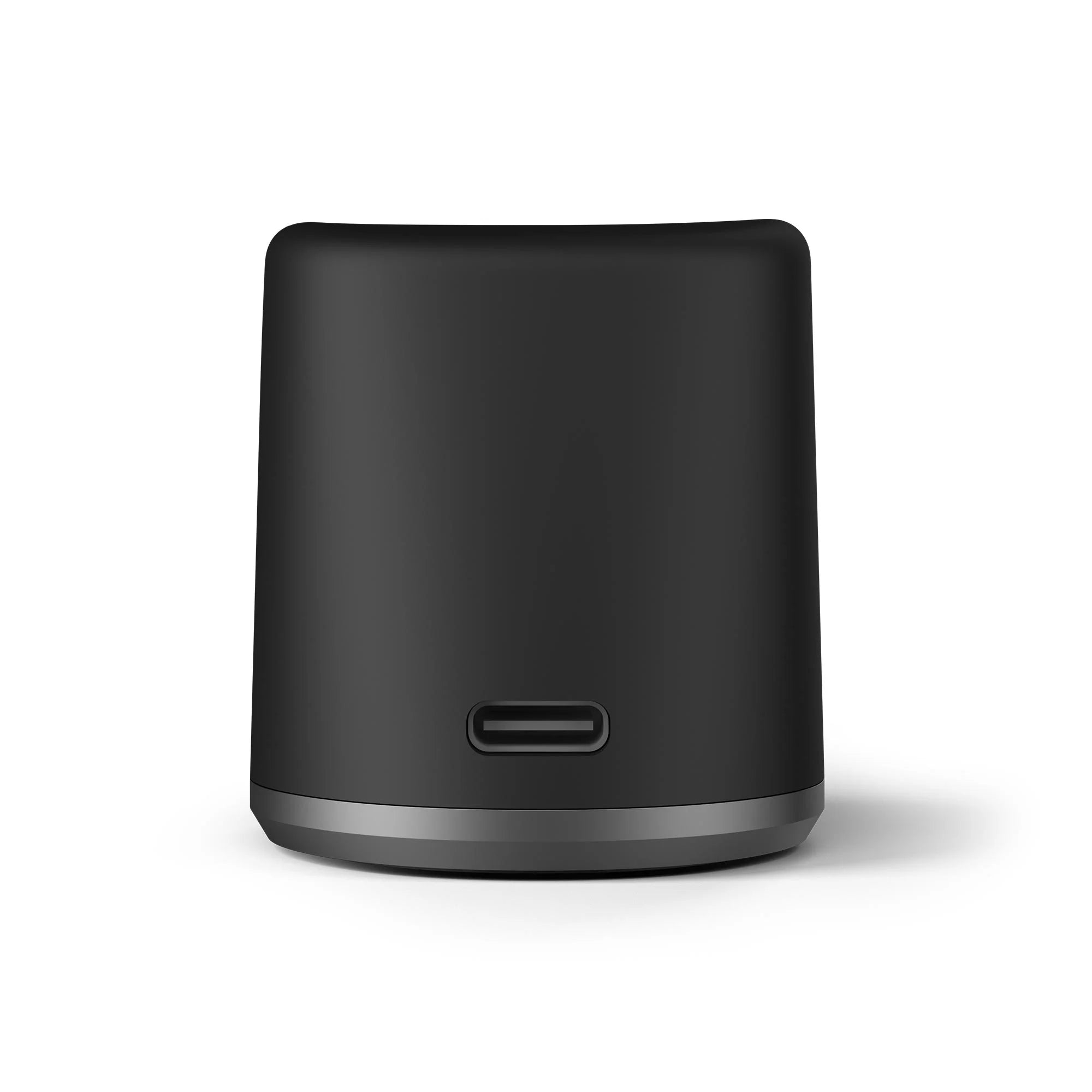 Back view of black vaporizer charger dock
